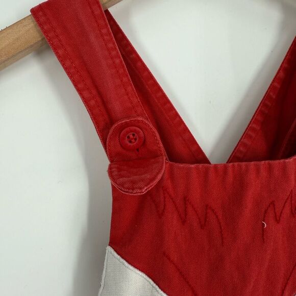Beebay Girls Fox Pinafore 100% Cotton Jumper Dungaree Dress in Red | 6 Years - Picture 5 of 6